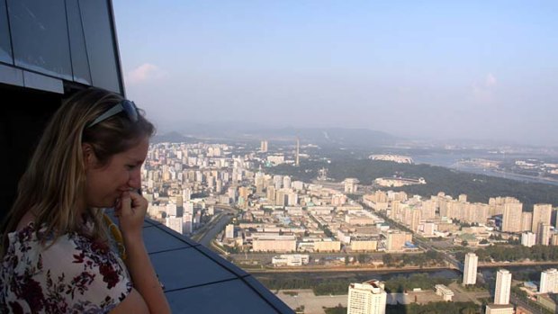 The hotel boasts a ninety-fifth floor viewing platform offering "an amazing panoramic view over Pyongyang" and it will house a massive banquet hall as well as offices and apartments, she said.