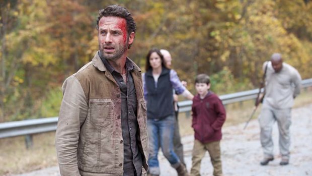 Exhilarating horror ... Andrew Lincoln as Rick Grimes in <em>The Walking Dead</em>.