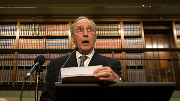 Former prime minister Paul Keating at the book launch yesterday where he challenged the Gallipoli narrative.