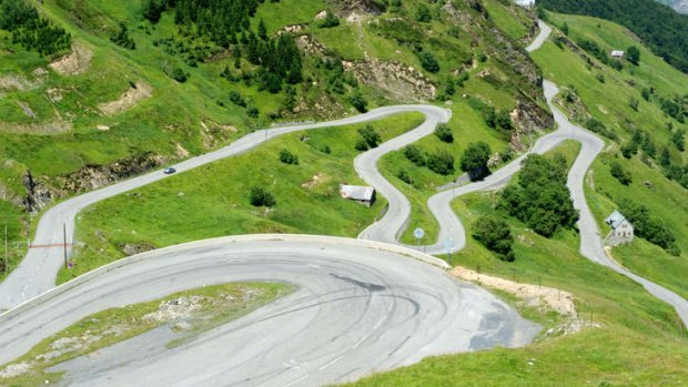 The wheel thing: Hairpins are evidence of the challenging gradient at Luz Ardiden.