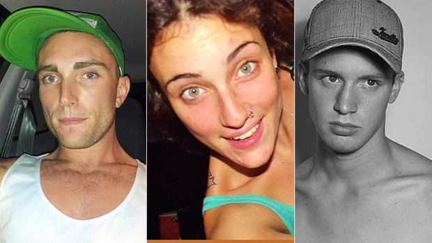 David Houston murder accused trio - Samuel Walker, Amanda Kelly and Jonathan Lee