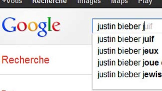 Google's autocomplete feature is causing a stir in France.