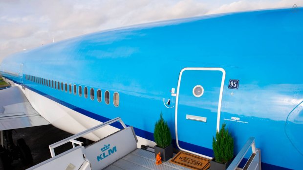 "No flying": Guests can spend a night on board a plane in Amsterdam.