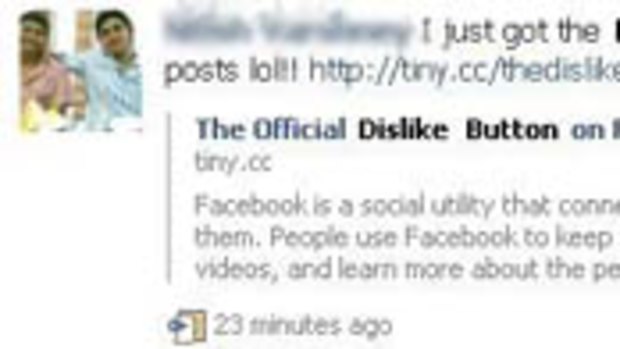 Beware of a fake "dislike" feature spreading on Facebook.
