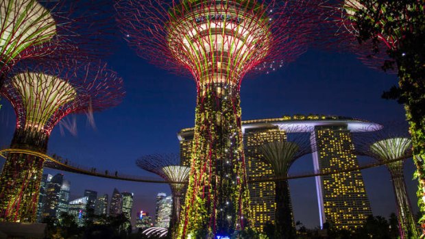 Super Tree in Singapore. .. Asia is looking inviting to start-up companies.