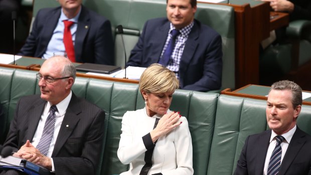 Ms Bishop during an attempted censure motion in question time on Wednesday.