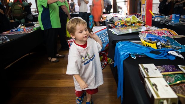 Brax Anderson, from Young, was one of the children from Royal Far West and Westmead Childrens' hospitals at the showbag launch.