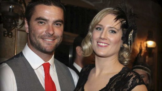 Murdered Sydney businessman Morgan Huxley and his former girlfriend Jessica Hall.