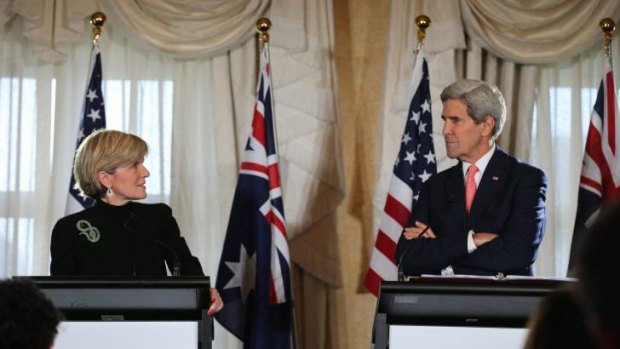 Meeting of minds: Foreign Minister Julie Bishop and US Secretary of State John Kerry.