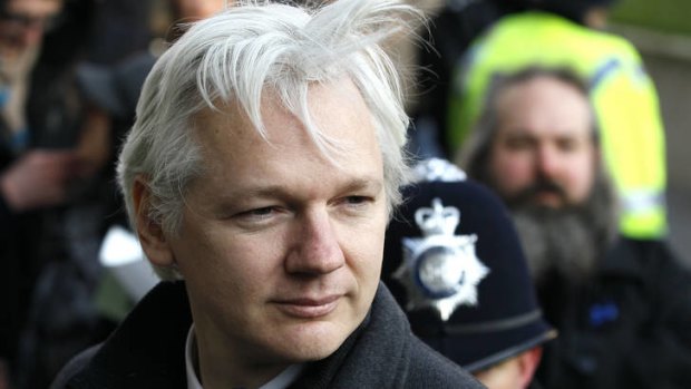 Holed up ... public opinion is split on whether the Australian government is doing enough to help Julian Assange.