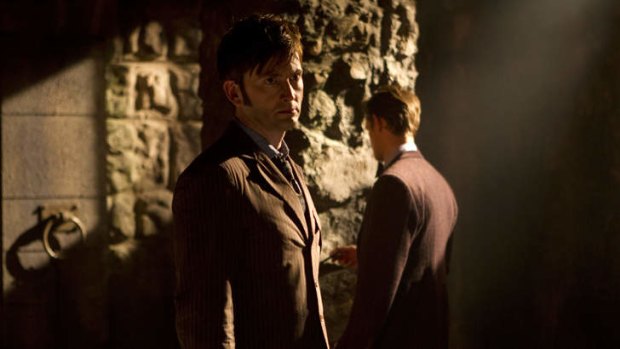 Doctors past: David Tennant and Matt Smith in Day of the Doctor.