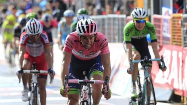 Pretty in pink: Michael Matthews retained the Giro lead