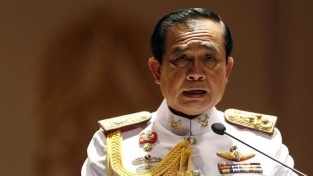 Televised address: Thai Army chief General Prayuth Chan-ocha.
