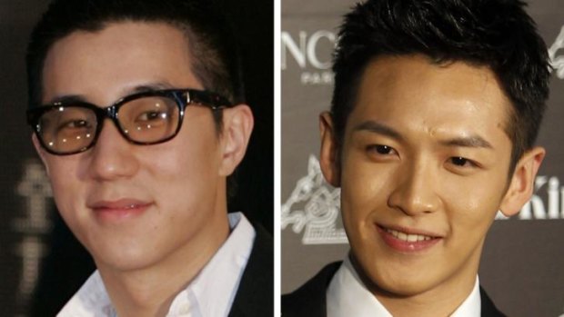 Hong Kong actor Jaycee Chan, left, and Taiwanese actor Kai Ko, right.