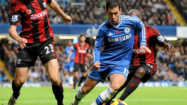 Eden Hazard scored a last-gasp penalty for Chelsea.