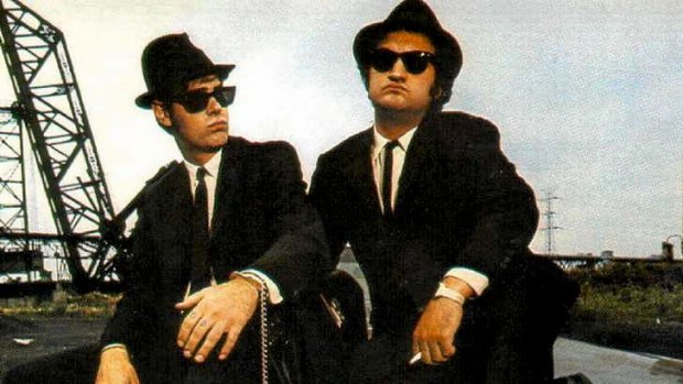 Dan Aykroyd and John Belushi in <i>The Blues Brothers</i>.