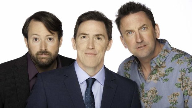 Panel beaters: David Mitchell, Rob Brydon and Lee Mack from Brit hit <i>Would I Lie to You?</i>