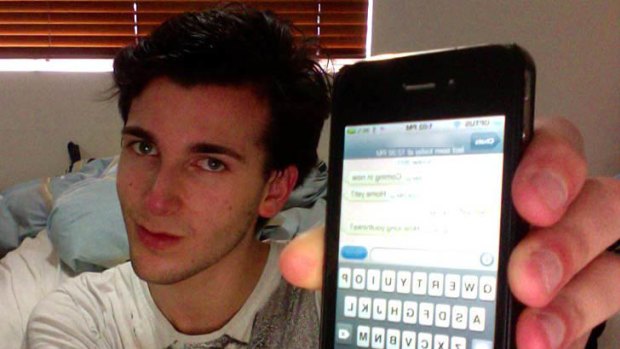 Jordan Zacharowitz, 18, says about 40 per cent of his text messages go through free apps.