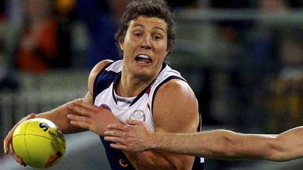 Kurt Tippett in action during the 2012 AFL season.