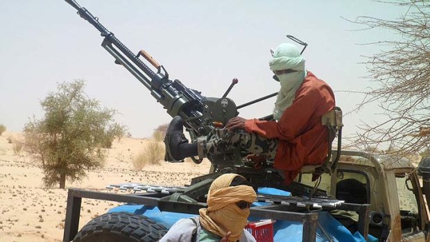 Islamists rebels of Ansar Dine near Timbuktu.