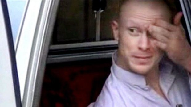 Sergeant Bowe Bergdahl, sits in a vehicle guarded by the Taliban in eastern Afghanistan in the lead-up to his release.