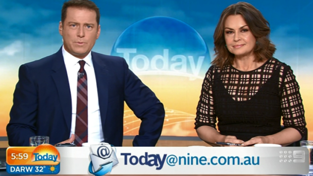 Karl Stefanovic and Lisa Wilkinson on <i>Today</i>.