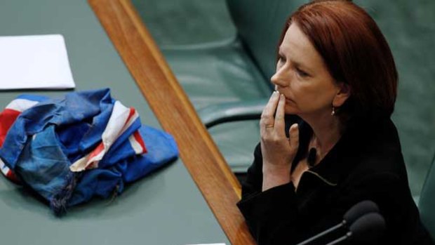 Julia Gillard after her condolence speech.