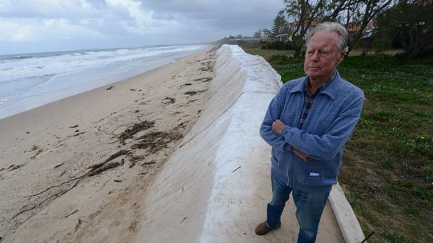 Sea change: Malcolm Black's house is within 25 metres of the ocean due to devastating erosion.