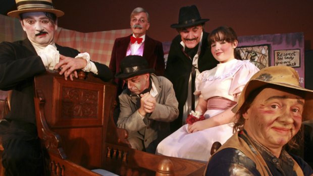 Mark Chappell, Mike Croft, Derek Henry, Pat Vaughan, Caitlin Lavery and Brett Pollock in a scene from the  play written by  the late  St Andrews actor Reg Evans.
