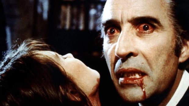 Christopher Lee as Dracula in the 1972 movie