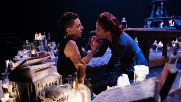Christen O'Leary and Helen Christianson in Medea.