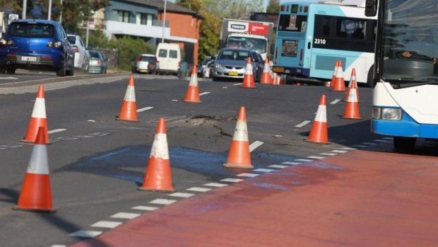 Traffic delays: a water main has burst on Victoria Road