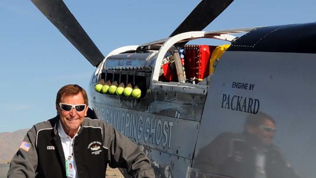 Reno Air Race pilot Jimmy Leeward with his P51 Mustang. Leeward is believed to have died in the air crash.