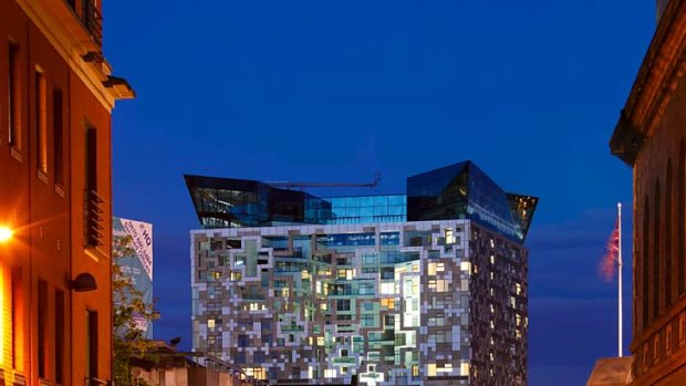 The Cube building as seen from Broad Street, Birmingham.