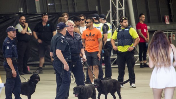 A large police and security presence at the Stereosonic Music Festival  on December 5 in Melbourne.