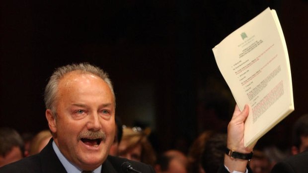 George Galloway testifies before the US congress in 2005.