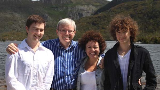 The Rudds at Cradle Mountain last summer.