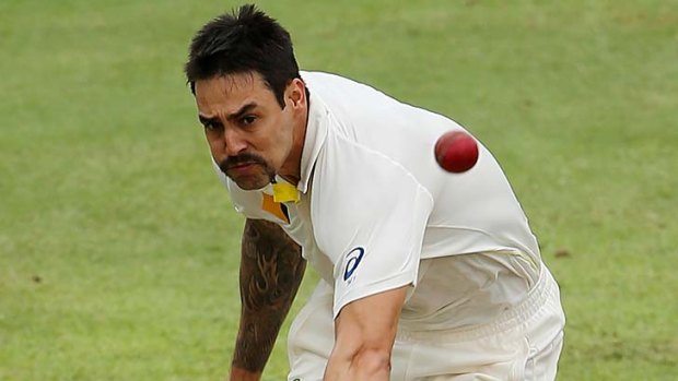 Mitchell Johnson took four wickets to help knock over South Africa's tail with the host's total at 287.