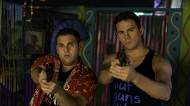 Chunky and hunky: Jonah Hill (left) and Channing Tatum reprise their buddy act in <i>22 Jump Street</i> with mixed success.