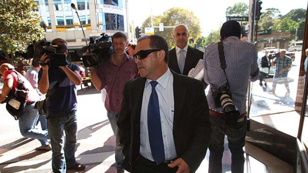 Separated ... Sam Ayoub at Downing Centre Local Court yesterday.