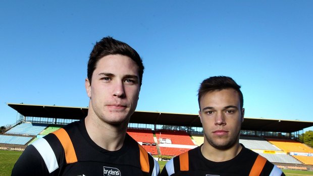 Off contract: Wests Tigers halfbacks Mitchell Moses and Luke Brooks.