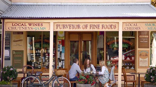 Ride on ... refuelling at Beechworth Provender.