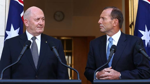Peter Cosgrove has been given the backing of Prime Minister Tony Abbott.