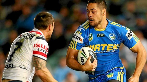Jarryd Hayne injured his hamstring during the Eels' round 13 clash against the Roosters.