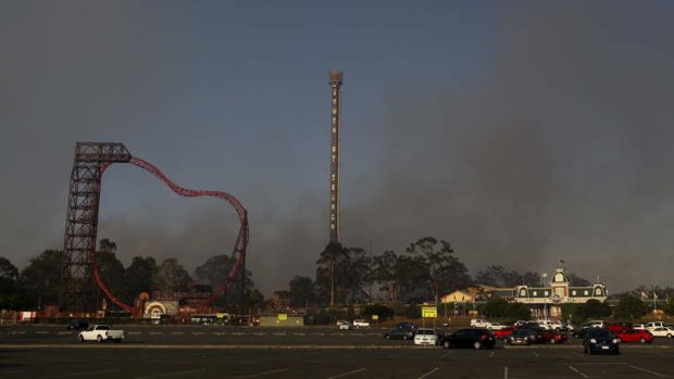 Dreamworld and White Water World were evacuated due to nearby bushfires.