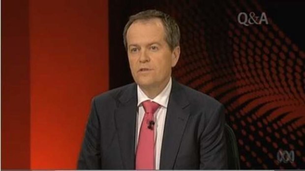 Labor leadership hopeful Bill Shorten outlines his vision for Australia on ABC's Q&A, which includes increasing immigration.