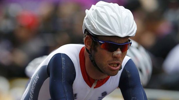 Expectations were high ... Mark Cavendish and his cycling teammates failed to win a medal in the men's road race.