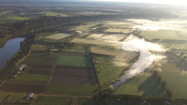 Sydney Polo Club in Richmond as seen from the air.