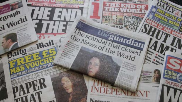 Fleet Street papers report the demise of News of the World.
