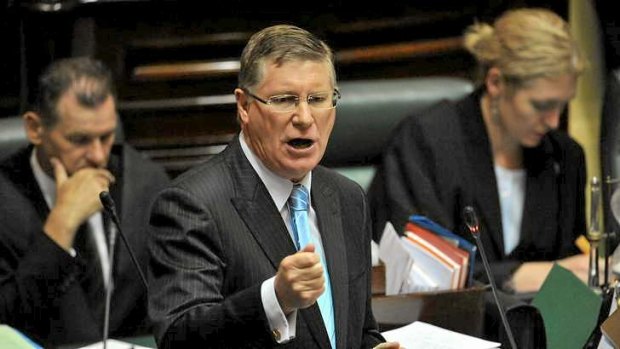 Premier Denis Napthine, whose government is facing a fresh political crisis after Geoff Shaw refused to guarantee support for the May budget.